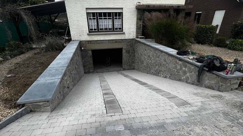Allées et parkings en pavés